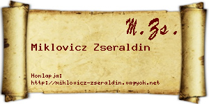 Miklovicz Zseraldin névjegykártya